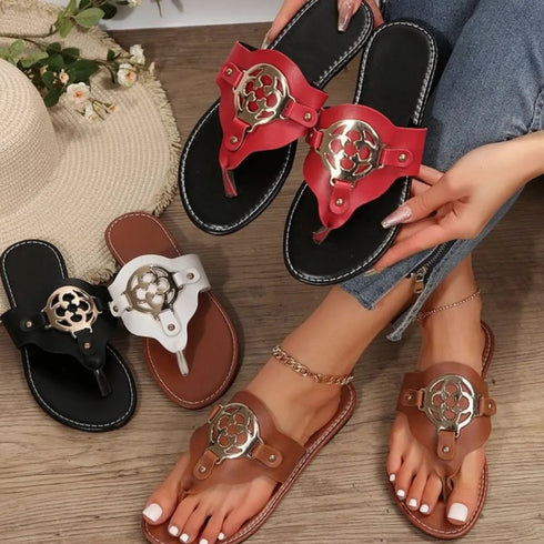 'Jade' Flat Sandals - Celes Fashion